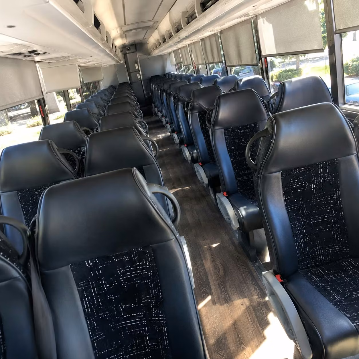 56 passenger charter bus interior